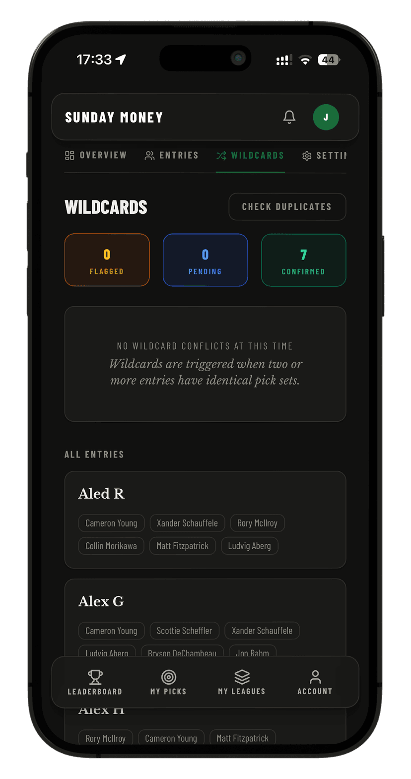 Wildcard countback, the third tiebreaker layer, all at the DB level